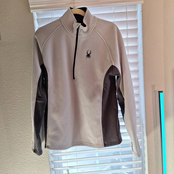 SPYDER Mens Size L Outbound Half Zip Core Sweater Jacket Gray - Picture 8 of 8